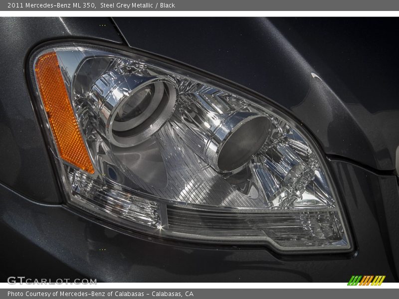 Steel Grey Metallic / Black 2011 Mercedes-Benz ML 350