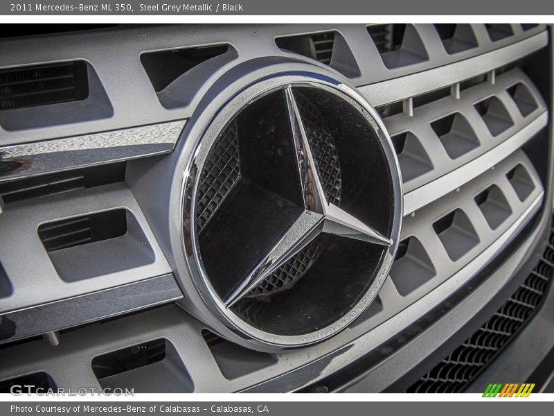 Steel Grey Metallic / Black 2011 Mercedes-Benz ML 350