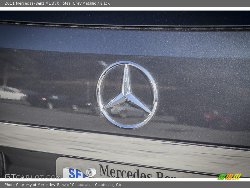 Steel Grey Metallic / Black 2011 Mercedes-Benz ML 350