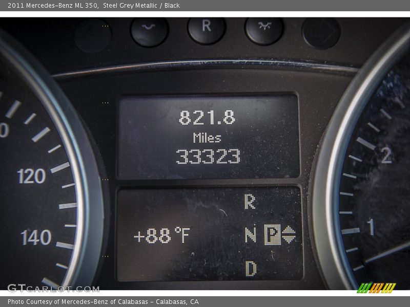 Steel Grey Metallic / Black 2011 Mercedes-Benz ML 350