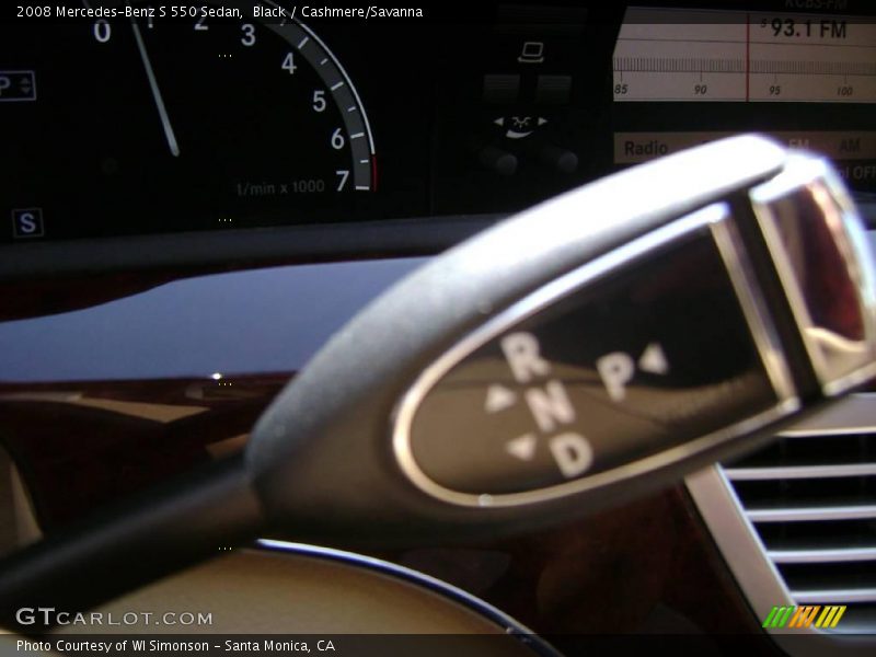 Black / Cashmere/Savanna 2008 Mercedes-Benz S 550 Sedan