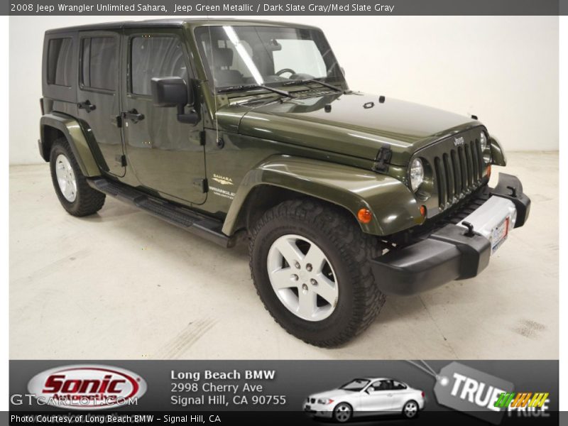 Jeep Green Metallic / Dark Slate Gray/Med Slate Gray 2008 Jeep Wrangler Unlimited Sahara