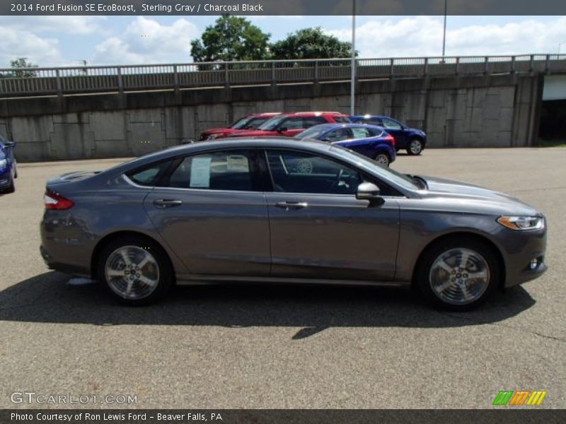Sterling Gray / Charcoal Black 2014 Ford Fusion SE EcoBoost