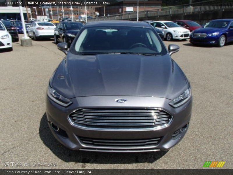 Sterling Gray / Charcoal Black 2014 Ford Fusion SE EcoBoost