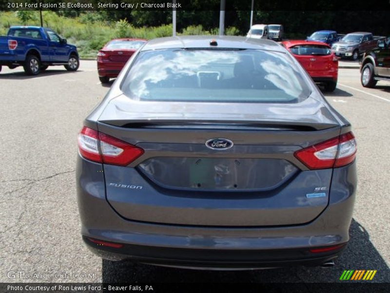 Sterling Gray / Charcoal Black 2014 Ford Fusion SE EcoBoost