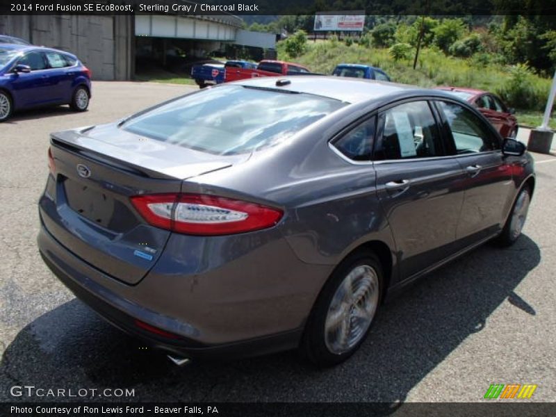 Sterling Gray / Charcoal Black 2014 Ford Fusion SE EcoBoost