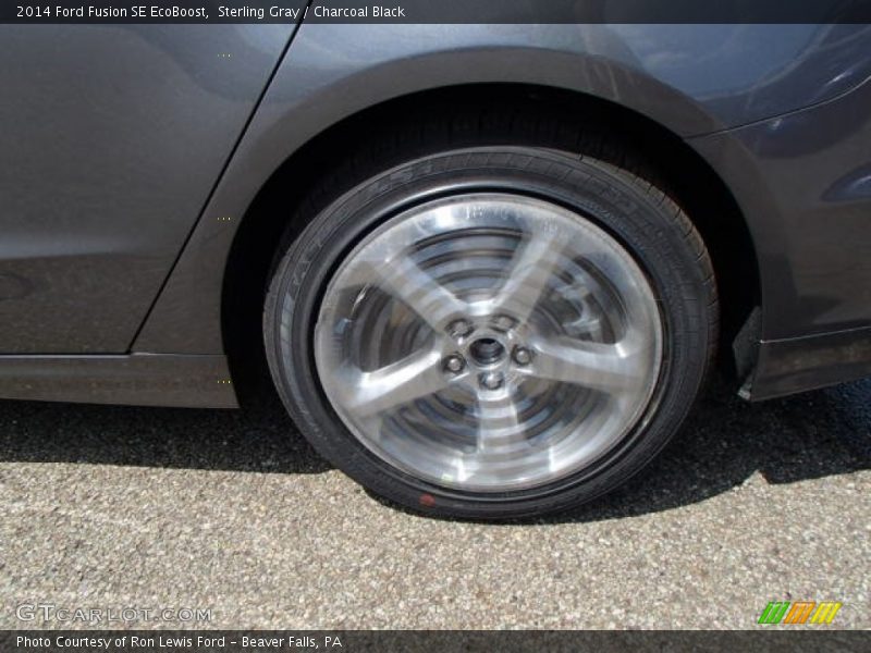 Sterling Gray / Charcoal Black 2014 Ford Fusion SE EcoBoost