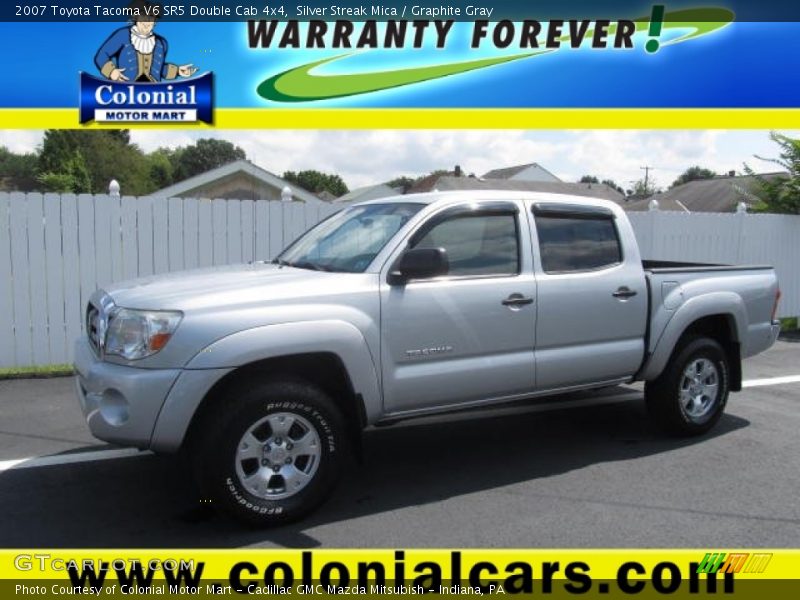 Silver Streak Mica / Graphite Gray 2007 Toyota Tacoma V6 SR5 Double Cab 4x4