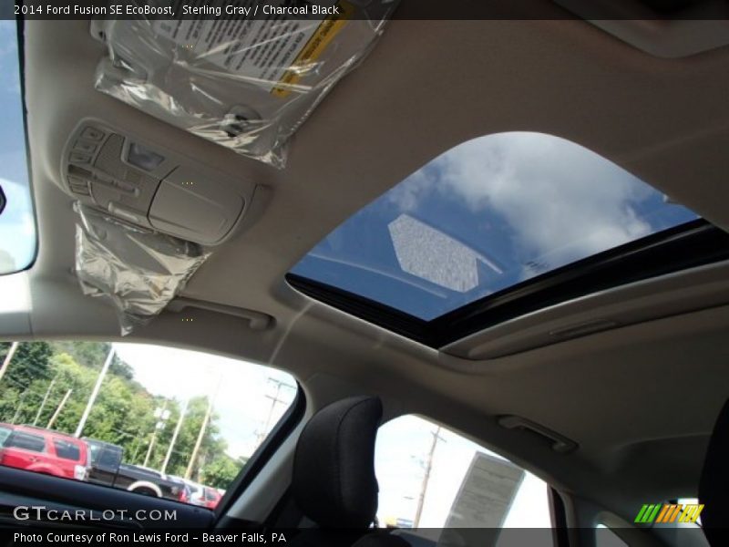 Sterling Gray / Charcoal Black 2014 Ford Fusion SE EcoBoost
