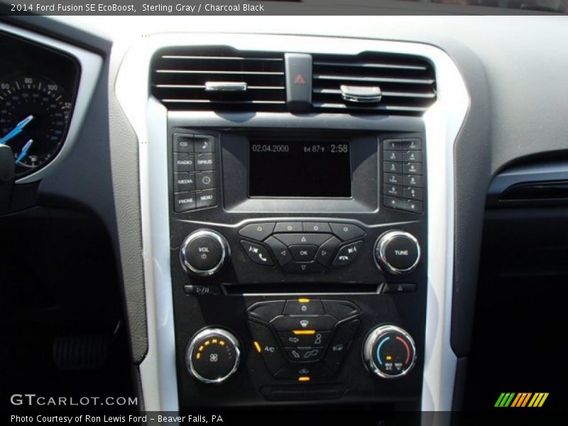 Sterling Gray / Charcoal Black 2014 Ford Fusion SE EcoBoost