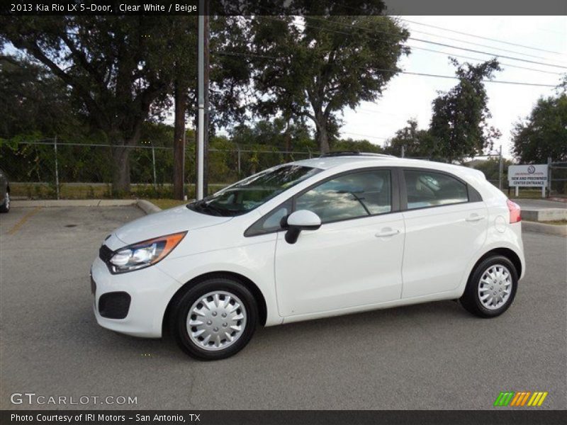 Clear White / Beige 2013 Kia Rio LX 5-Door