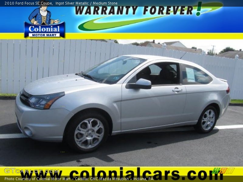 Ingot Silver Metallic / Medium Stone 2010 Ford Focus SE Coupe