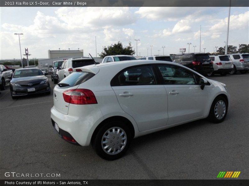 Clear White / Beige 2013 Kia Rio LX 5-Door