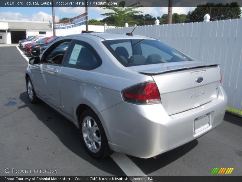 Ingot Silver Metallic / Medium Stone 2010 Ford Focus SE Coupe