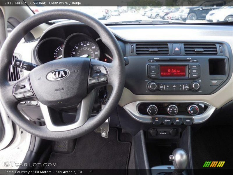 Clear White / Beige 2013 Kia Rio LX 5-Door