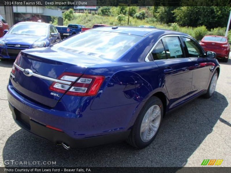 Deep Impact Blue / Dune 2014 Ford Taurus SEL
