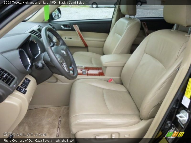 Black / Sand Beige 2009 Toyota Highlander Limited 4WD