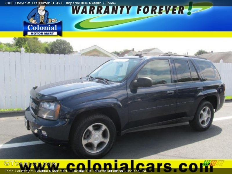Imperial Blue Metallic / Ebony 2008 Chevrolet TrailBlazer LT 4x4