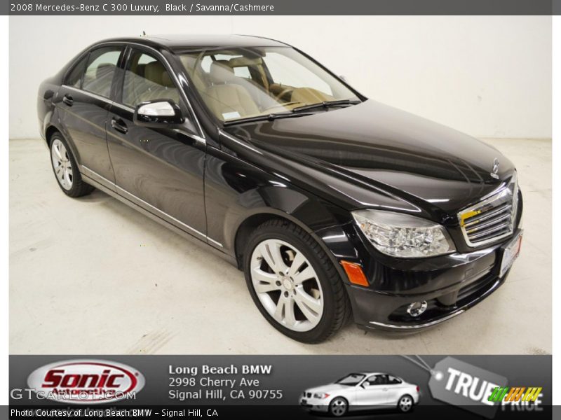 Black / Savanna/Cashmere 2008 Mercedes-Benz C 300 Luxury
