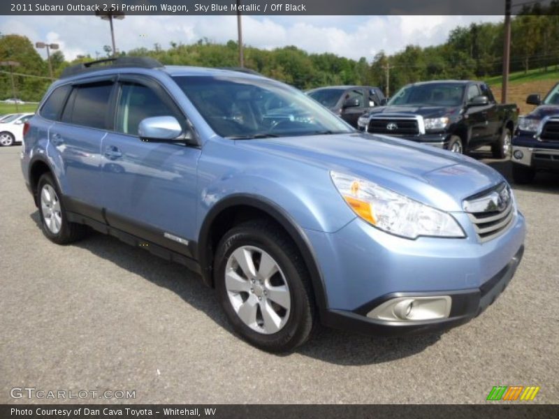 Sky Blue Metallic / Off Black 2011 Subaru Outback 2.5i Premium Wagon