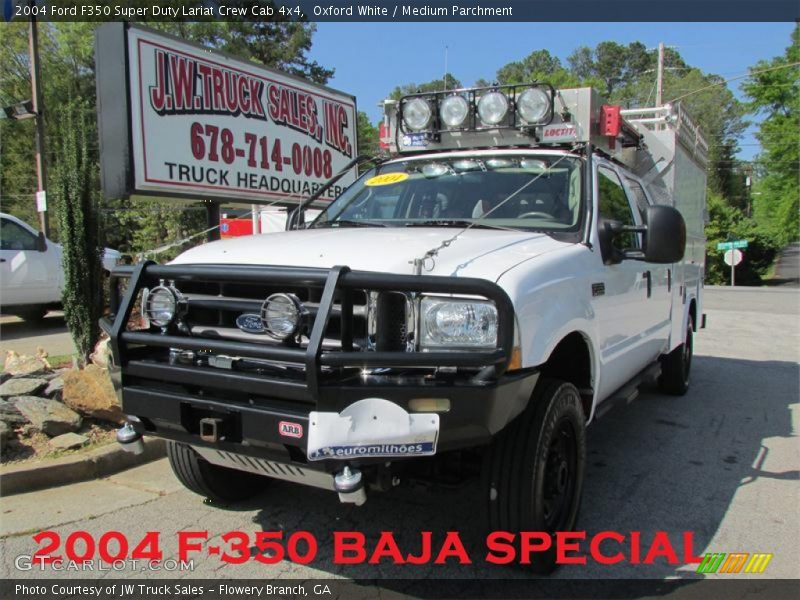 Oxford White / Medium Parchment 2004 Ford F350 Super Duty Lariat Crew Cab 4x4
