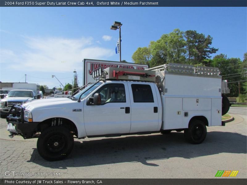 Oxford White / Medium Parchment 2004 Ford F350 Super Duty Lariat Crew Cab 4x4
