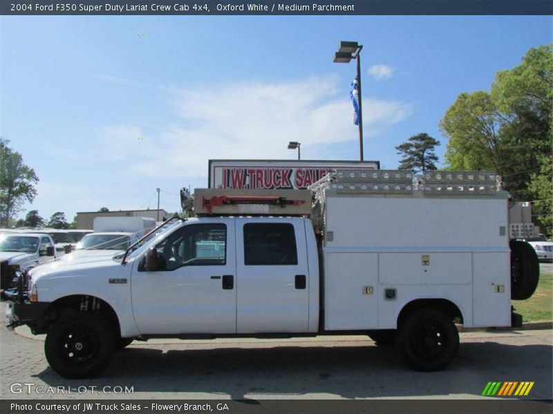 Oxford White / Medium Parchment 2004 Ford F350 Super Duty Lariat Crew Cab 4x4