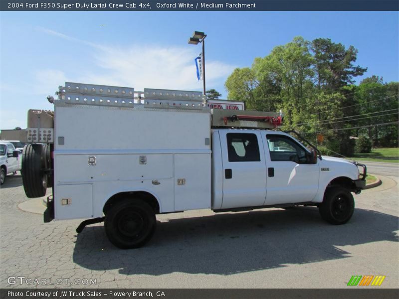 Oxford White / Medium Parchment 2004 Ford F350 Super Duty Lariat Crew Cab 4x4