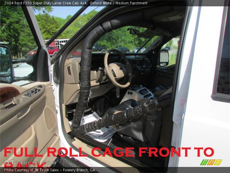 Oxford White / Medium Parchment 2004 Ford F350 Super Duty Lariat Crew Cab 4x4