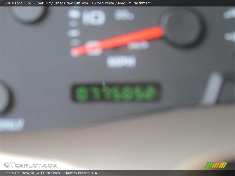 Oxford White / Medium Parchment 2004 Ford F350 Super Duty Lariat Crew Cab 4x4