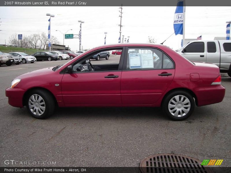 Rio Red Pearl / Gray 2007 Mitsubishi Lancer ES