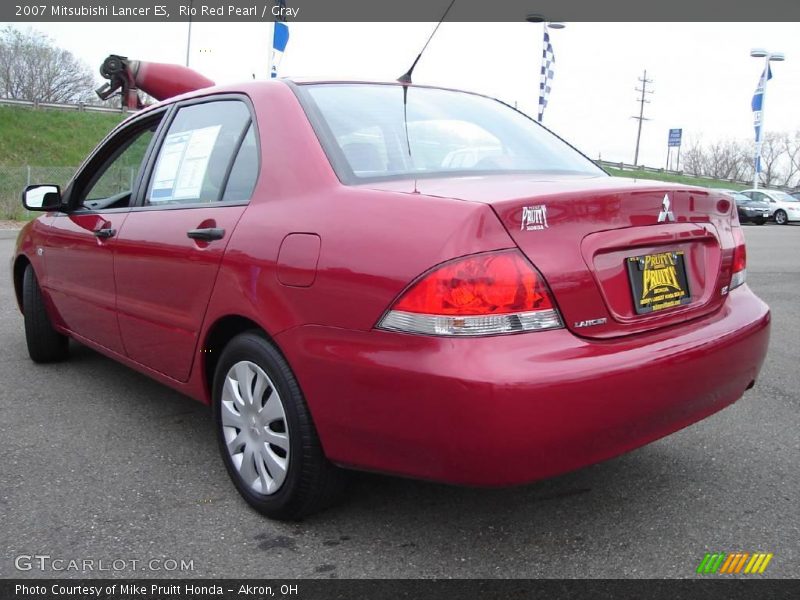 Rio Red Pearl / Gray 2007 Mitsubishi Lancer ES