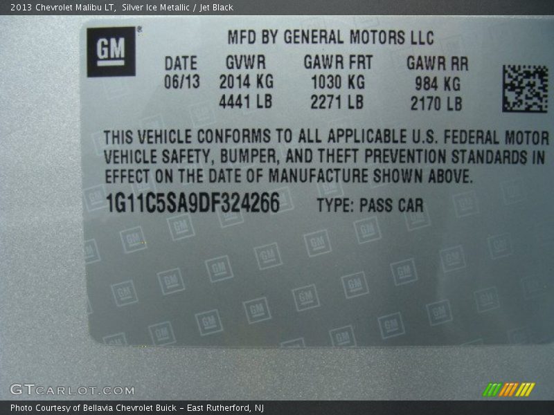 Silver Ice Metallic / Jet Black 2013 Chevrolet Malibu LT