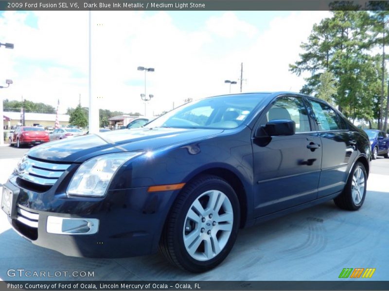 Dark Blue Ink Metallic / Medium Light Stone 2009 Ford Fusion SEL V6