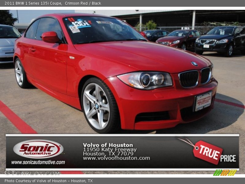 Crimson Red / Black 2011 BMW 1 Series 135i Coupe