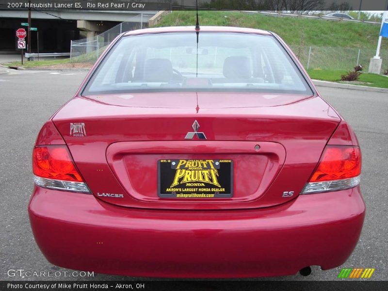 Rio Red Pearl / Gray 2007 Mitsubishi Lancer ES