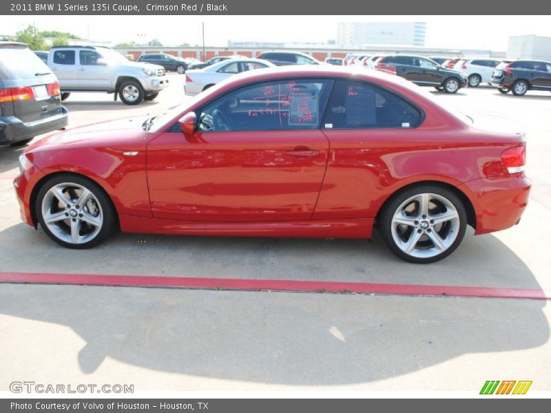 Crimson Red / Black 2011 BMW 1 Series 135i Coupe