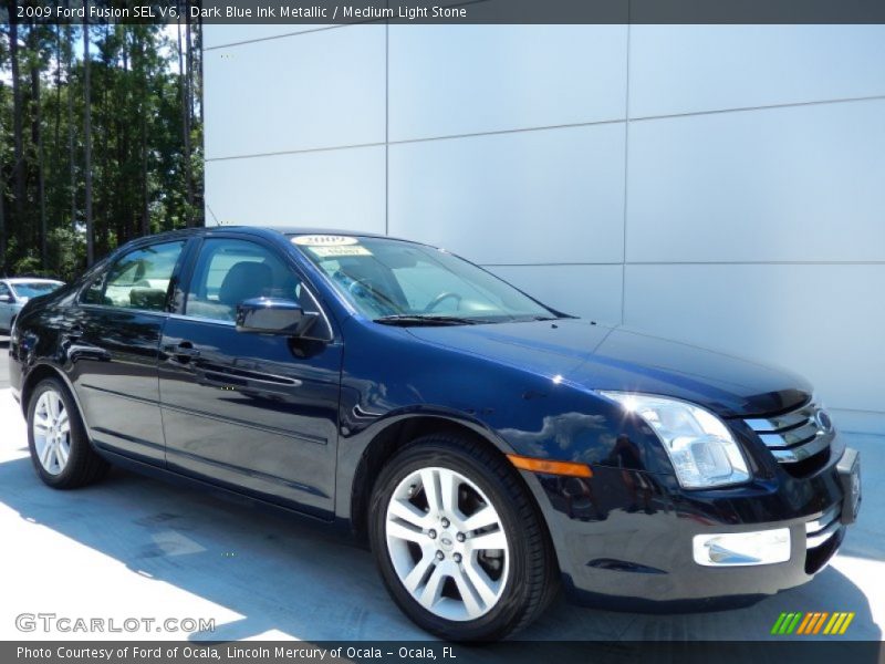 Dark Blue Ink Metallic / Medium Light Stone 2009 Ford Fusion SEL V6