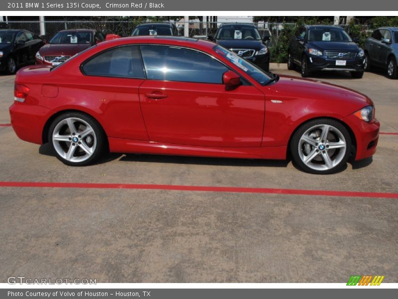 Crimson Red / Black 2011 BMW 1 Series 135i Coupe