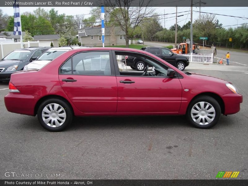 Rio Red Pearl / Gray 2007 Mitsubishi Lancer ES