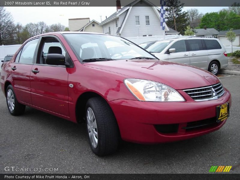 Rio Red Pearl / Gray 2007 Mitsubishi Lancer ES