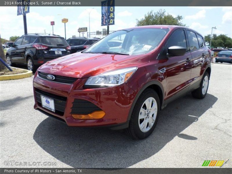 Sunset / Charcoal Black 2014 Ford Escape S