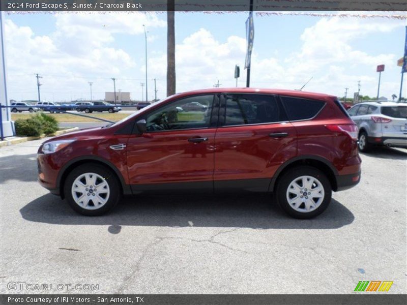 Sunset / Charcoal Black 2014 Ford Escape S