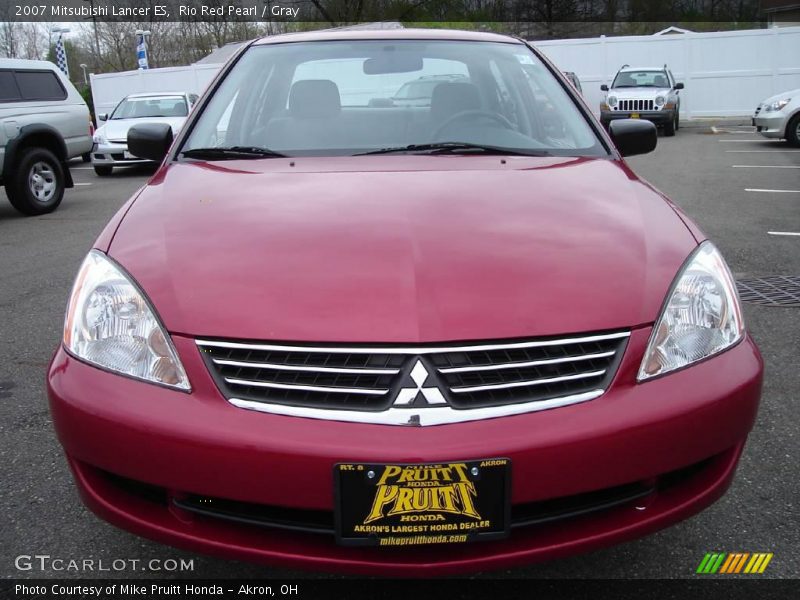 Rio Red Pearl / Gray 2007 Mitsubishi Lancer ES