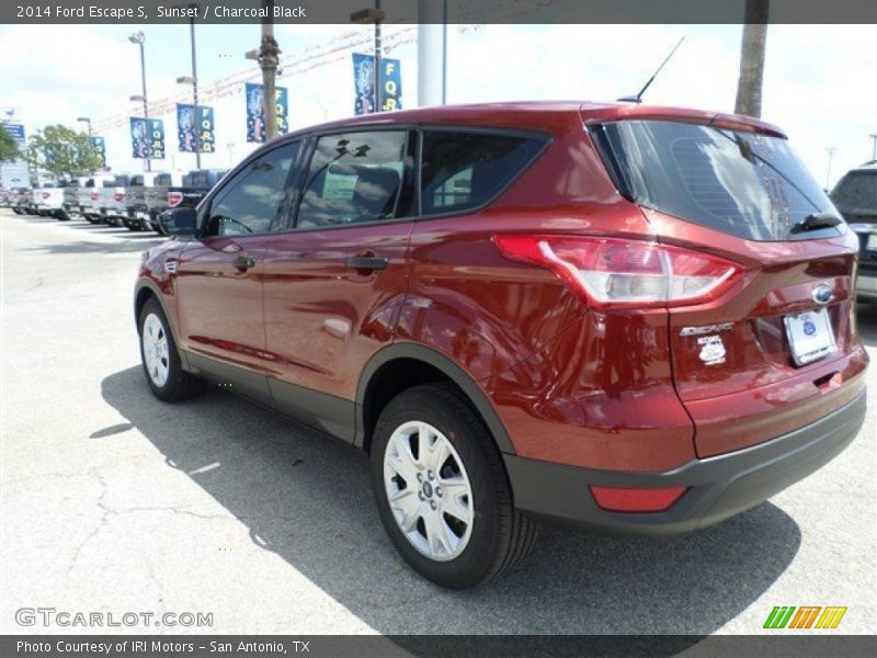 Sunset / Charcoal Black 2014 Ford Escape S