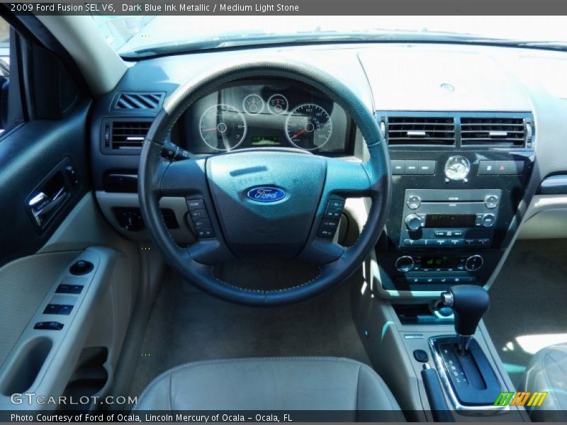 Dark Blue Ink Metallic / Medium Light Stone 2009 Ford Fusion SEL V6