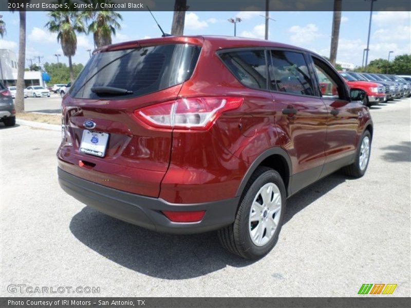 Sunset / Charcoal Black 2014 Ford Escape S