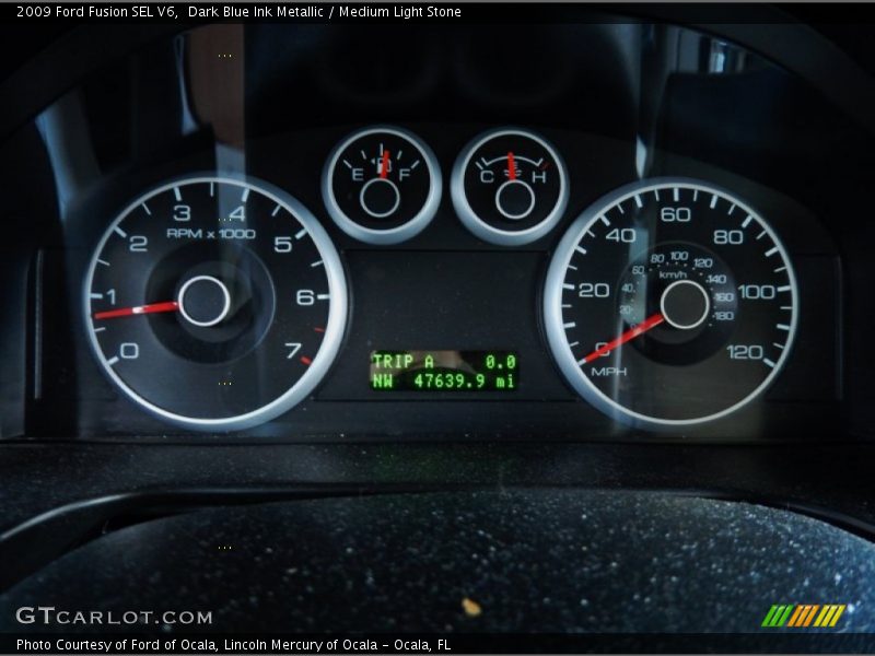 Dark Blue Ink Metallic / Medium Light Stone 2009 Ford Fusion SEL V6