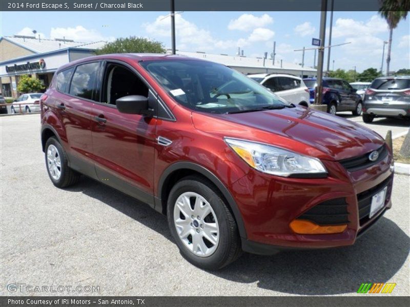Sunset / Charcoal Black 2014 Ford Escape S