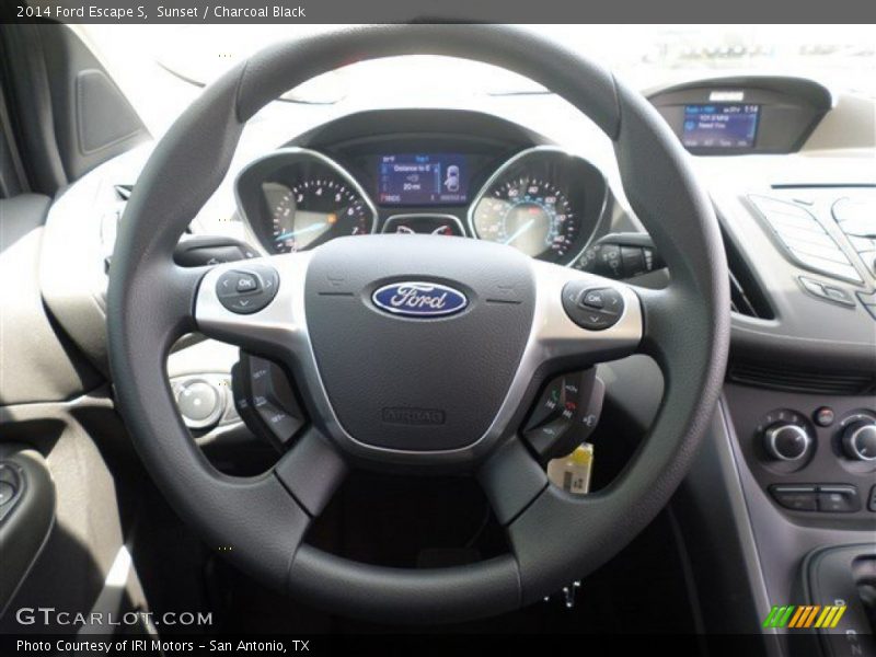 Sunset / Charcoal Black 2014 Ford Escape S